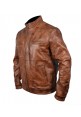 Boys Brown Leather Jacket